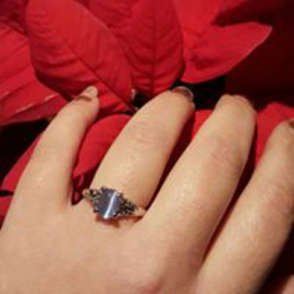 Purple Cat's Eye Ring